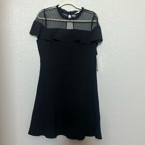 Nanette Lepore Black dress, lace on top, size 12, originally $118